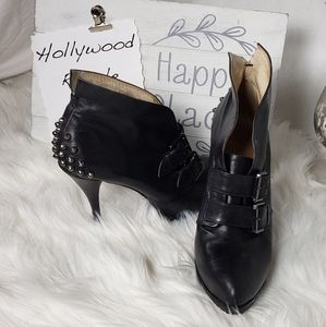 McQ Alexander McQueen Stiletto Black Leather Boots